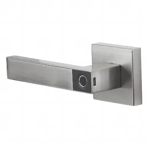 Manija Castelli Biométrica/ Niquel Satinado / 30 usuarios / Para Puerta Izq o Derecha de 60-70mm