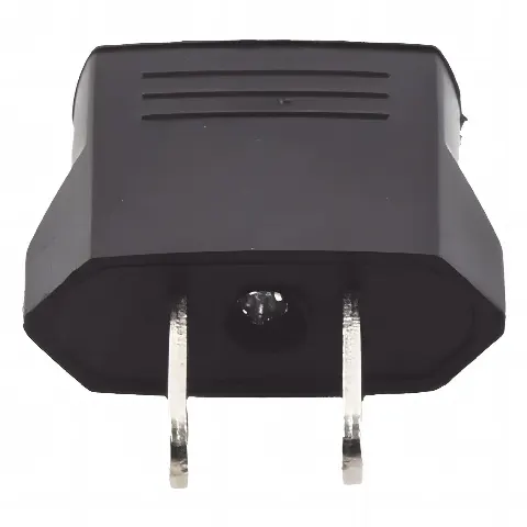 Adaptador de enchufe europea a americano, Calidad PREMIUM @ 6 A ; 110 - 250 Vca