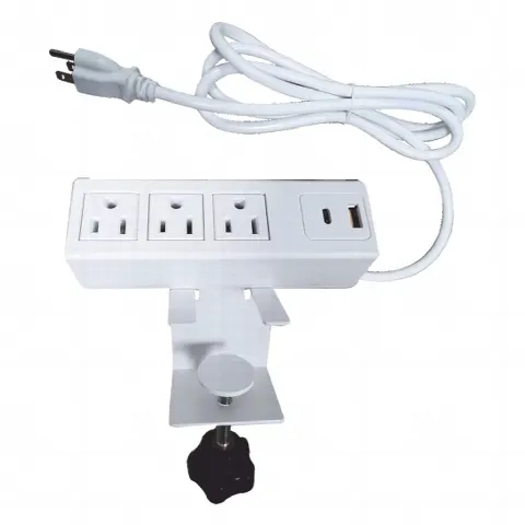 Unidad de Distribución de Energía / Cuenta con Bracket Ajustable a Diferentes Grosores / 3 Contactos 110VCA / 2 Contactos para Carga USB