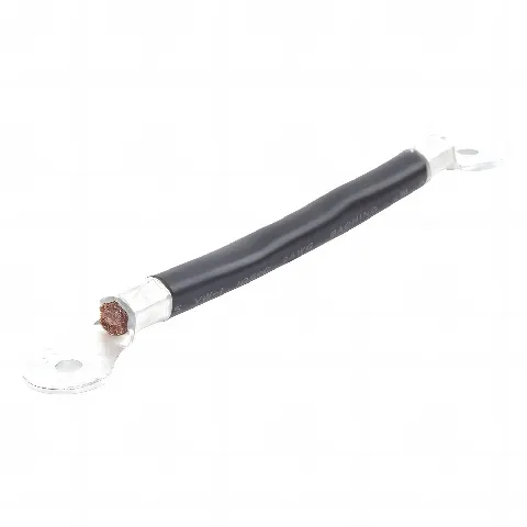 Cable para Baterías, 0.2m, Negro, Calibre 2 AWG con Terminales de Ojo en Ambos Extremos