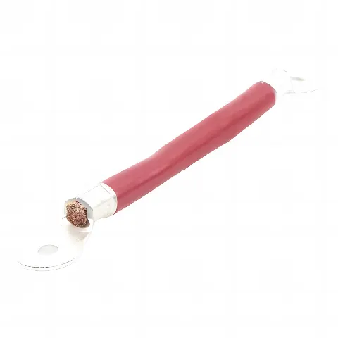 Cable para Baterías, 0.2 m, rojo, Calibre 2 AWG con Terminales de Ojo en Ambos Extremos