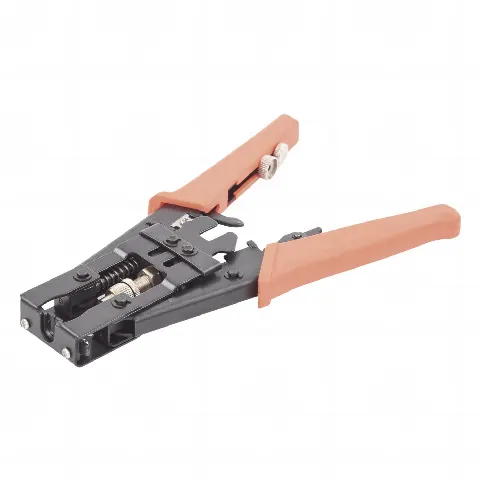 Pinzas para Instalar Conectores a Prueba de Agua, Tipo Compresión de F ó BNC, en Cables RG-59 (4C), RG-6 (5C), RG-58 (3C) ó RG-11.