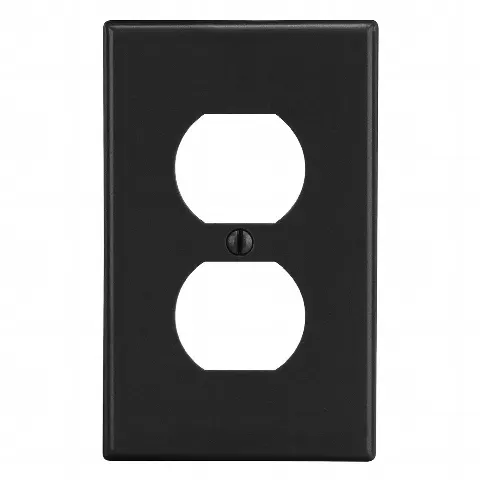 Tapa para Contacto Dúplex Color Negro.
