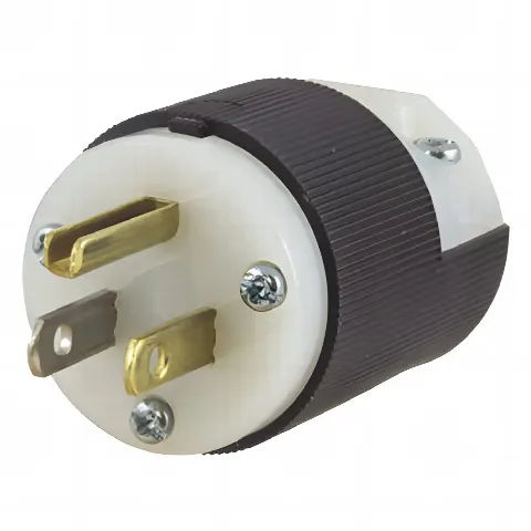 Clavija Entrada Recta/ 15A 125V/ 2 Polos 3 Hilos/ Nema 5-15P/ Grado Industrial- Comercial.