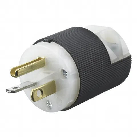 Clavija Entrada Recta/ 20 A 125 V/ 2 Polos 3 Hilos/ Nema 5-20 P/ Grado Industrial- Comercial.