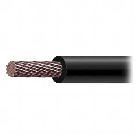 Cable Eléctrico de Cobre Recubierto THW-LS Calibre 2/0 AWG 19 Hilos Color Negro (100 metros (328 ft)).
