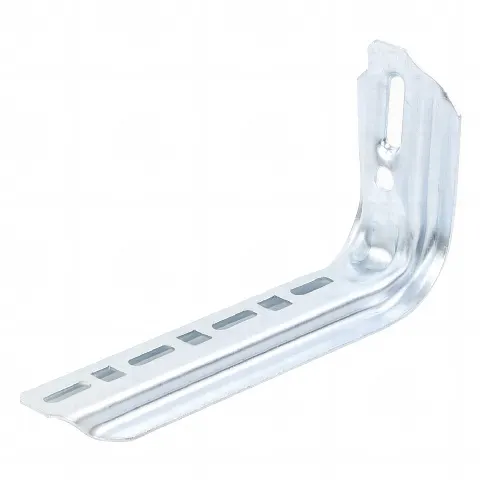 Ménsula omega tipo L inteligente, 210mm de ancho, con acabado Electro Zinc