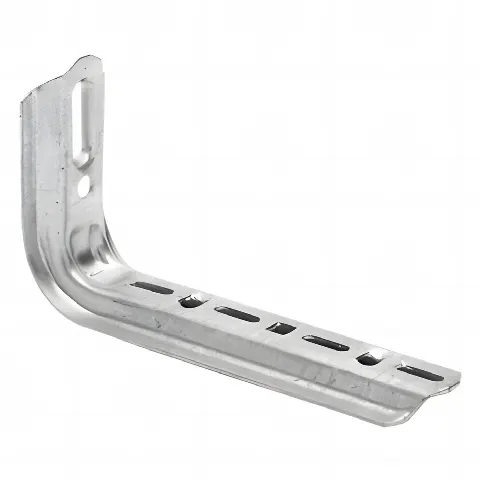 Ménsula omega tipo L inteligente, 310 mm de ancho, con acabado Electro Zinc