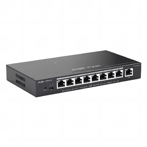 Switch Administrable 8 Puertos PoE+ 802.3af/at Gigabit, gestión gratuita desde la nube, 120w