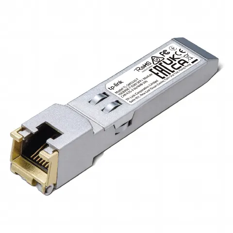 Transceptor mini-GBIC SFP+ RJ45 / Admite 10GBASE-T, 5GBASE-T, 2.5GBASE-T, 1000BASE-T y 100BASE-TX /  Distancia Hasta 30 metros / Conector RJ45 (10G)