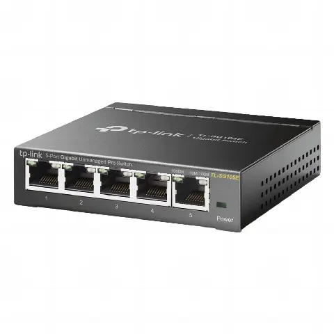 Switch Escritorio Easy Smart de 5 puertos 10/100/1000 Mbps / IGMP para Vigilancia / Calidad en el Servicio (QoS) / Gestión GUI