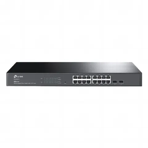 Switch Omada SDN Administrable / 16 puertos Gigabit y 2 puertos SFP / Funciones sFlow, QinQ y QoS / Administración centralizada OMADA