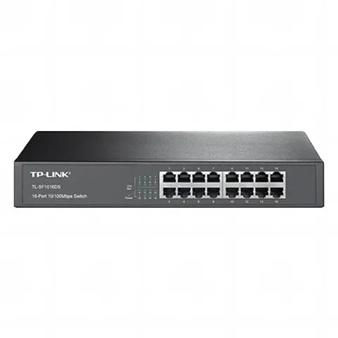 Switch no administrable de 16 puertos 10/100 Mbps de escritorio y para montaje en rack