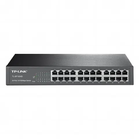 Switch no administrable de 24 puertos 10/100 Mbps para escritorio/rack