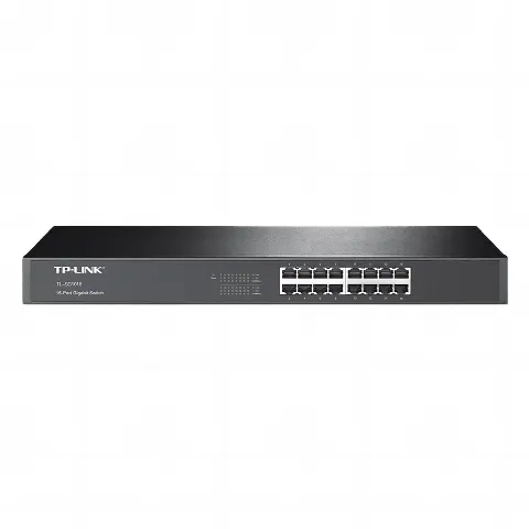 Switch Gigabit no administrable de 16 puertos 10/100/1000 Mbps para rack