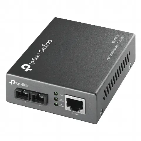 Convertidor Firba Óptica Multimodo /  1 Puerto RJ45 10/100 Mbps / Puerto Fibra Óptica SC 100 Mbps / Hasta 2 Km / Plug and Play