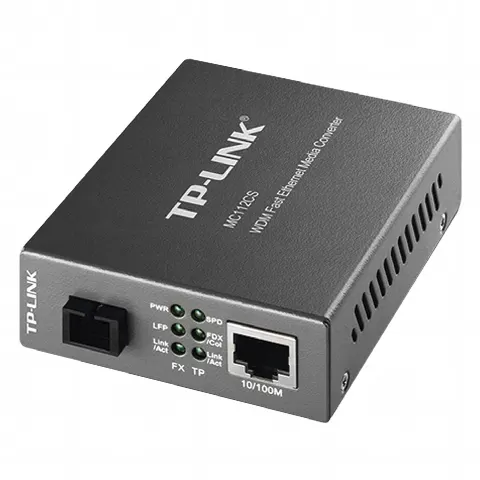 Convertidor Firba Óptica WDM Monomodo / 1 puerto RJ45 10/100 Mbps / 1 puerto SC/UPC 100 Mbps /  Hasta 20 Km / Para su Funcionamiento Requiere el Modelo MC111CS / Plug and Play