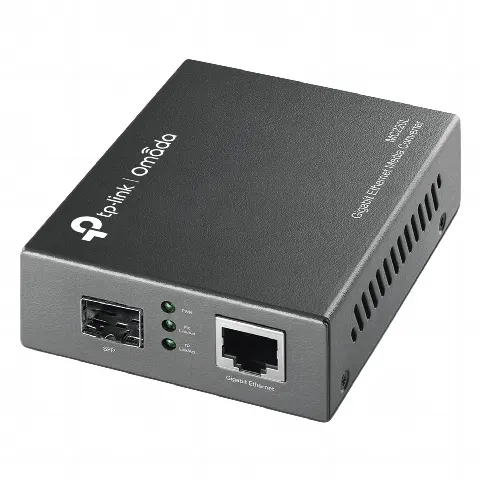Convertidor Fibra Óptica Monomodo o Multimodo / 1 Puerto SFP 1000 Mbps / 1 Puerto RJ45 10/100/1000 Mbps / Plug and Play 