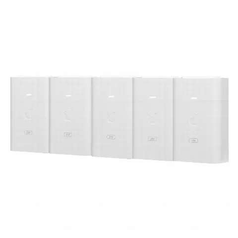 5 Unidades del Adaptador PoE Ubiquiti de 24 VDC, 1.0 A con puerto Gigabit, color blanco