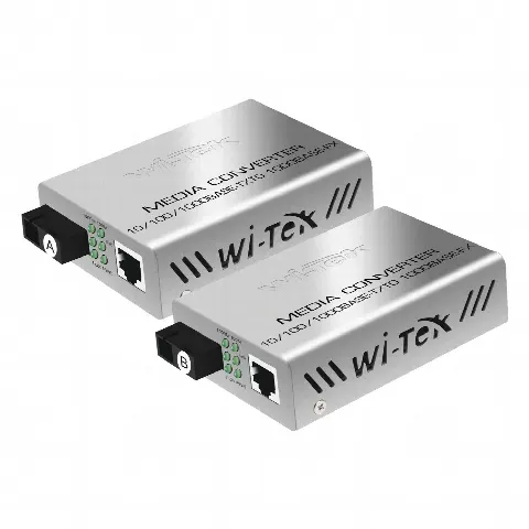 Convertidor de medios / Hasta 25 Km / 1 puerto SC 1000Mbps / 1 puerto RJ45 1000Mbps / WL: Tx 1310nm - Rx 1550nm / incluye 2 piezas A y B