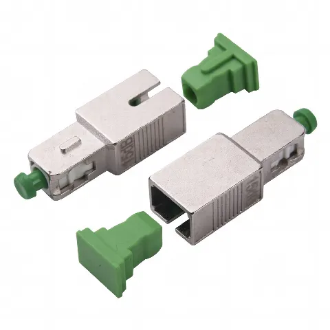 Atenuador óptico macho-hembra con conector SC/APC de 15dB para fibra Monomodo 