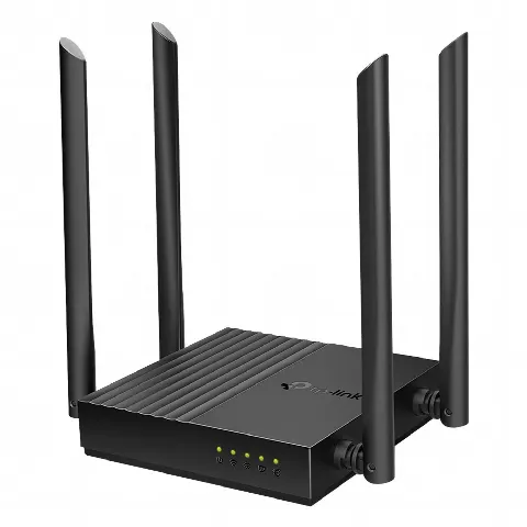 Router inalámbrico AC 1200 doble banda MU-MIMO, 1 puerto WAN 10/100/1000 Mbps Y  4 puertos LAN 10/100/1000 Mbps