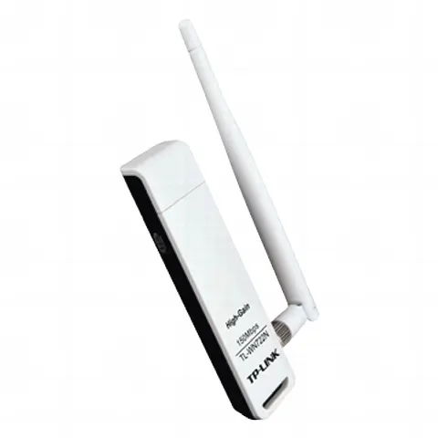 Adaptador USB inalámbrico de alta ganancia N 150 Mbps 2.4 GHz con 1 antena desmontable de 4dBi