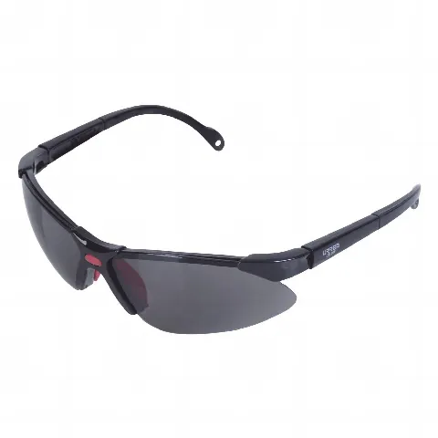 Lentes de seguridad modelo Orión negro, armazón de plástico.