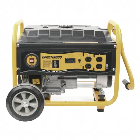 Generador a Gasolina / Planta de Emergencia 3kW, 110Vca, Jaula con Ruedas para Fácil Traslado