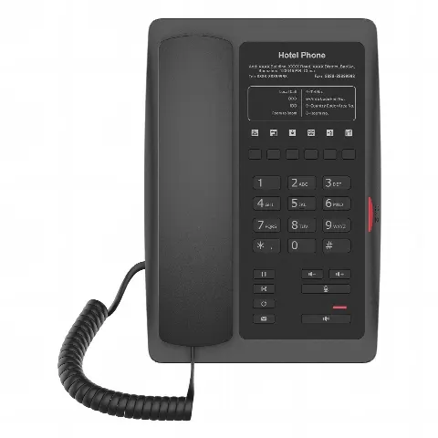 Teléfono IP WiFi para Hotelería, profesional con 6 teclas programables para servicio rápido (Hotline), plantilla personalizable con PoE