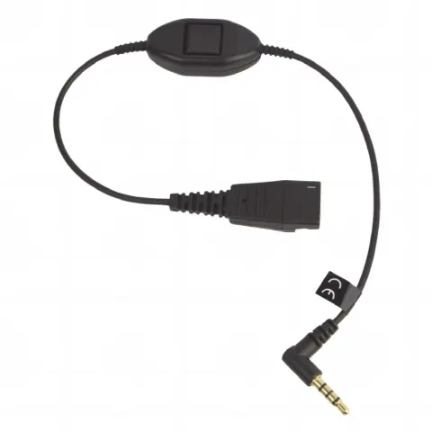 Jabra Cord QD a conector de 3.5 mm con Push-to-Talk para teléfonos celulares smartphones (8800-00-103) 