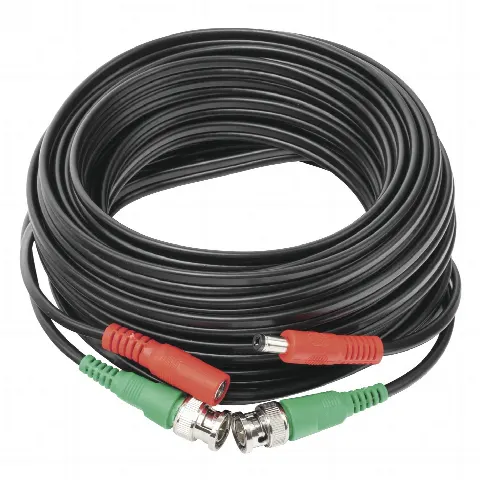 Cable coaxial ( BNC RG59 ) + Alimentación / SIAMÉS / 10 Metros / 100 % COBRE / Para Cámaras 4K  / Uso interior y exterior