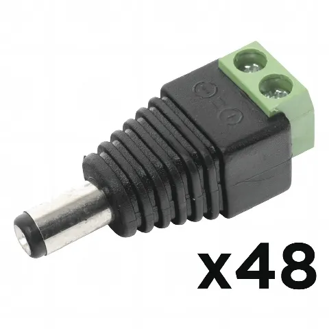 KIT DE 48 CONECTORES MACHO PARA ALIMENTACIÓN A 12 Vcc