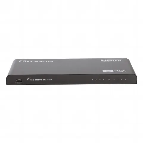 Divisor (Splitter) HDMI 4K de 1 Entrada a 8 Salidas (Simultaneas) / Soporta 4K×2K / Ajuste de resoluciones EDID / HDR / HDMI 2.0 /  HDCP 2.2  / Permite mezclar pantallas en 4K y 1080P