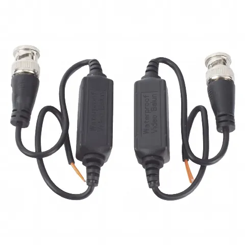 Kit de Transceptores (Baluns) para EXTERIOR TurboHD Hasta 4K HD-TVI / HD-CVI / AHD / CVBS / COAXITRON / AUDIO POR COAXITRON  / Menu OSD / CONECTORES 100% COBRE / Con Cable RF Blindado. Distancia de hasta 200 m en 4K. Calidad PREMIUM