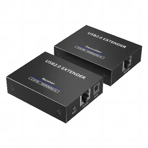 Kit EXTENSOR USB 2.0 de 4 Puertos para Distancias de Hasta  150 m / Soporta USB 2.0, USB 1.1 y USB 1.0 / UTP Cat 5e/6/6a/7 / Soporta Switch Gigabit / Ideal para Cámaras WEB, Impresoras, Escáner, Memorias, Mouse, etc.
