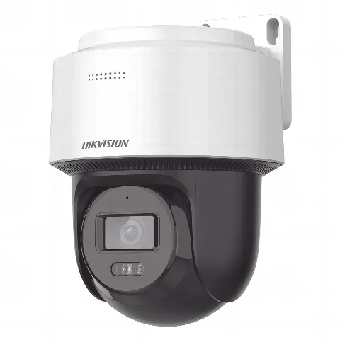 Domo PT IP 4 Megapixel / Lente 4 mm  / Dual Light (30 mts IR + 30 mts Luz Blanca) / ACUSENSE / Autoseguimiento en Humanos / PoE / IP66 / Micrófono y Bocina Integrado (Audio de Dos Vías) / Micro SD / Incluye Montaje de Pered