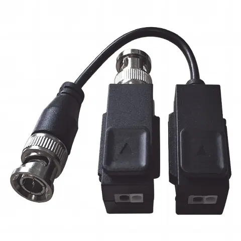 Kit de Transceptor (Balluns) TURBOHD con Boton Push / Hasta 8 MP (4K) / 100% Cobre / Soporta HD-TVI / AHD / CVI / CVBS / Audio por Coaxitron / Datos para Menu de Configurar de Cámaras 