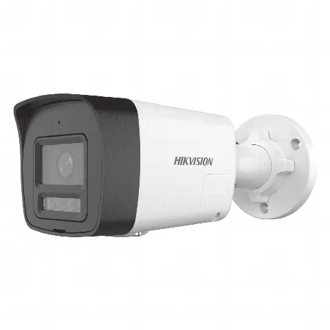 Bala IP 4 Megapixel / Lente 2.8 mm / Dual Light (30 mts IR + 20 mts Luz Blanca)  / Audio de Dos Vías /  Luz Intermitente y Alerta de Audio / Micrófono Integrado / ACUSENSE Lite / Exterior IP67 / H.265 / PoE / ONVIF / Micro SD