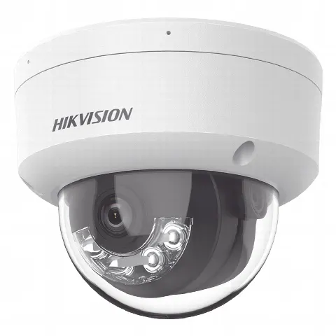 Domo IP 2 Megapixel / Lente 2.8 mm / Dual Light (30 mts IR + 20 mts Luz Blanca) / Micrófono Integrado / Antivandálico IK08 / ACUSENSE Lite / Exterior IP67 / H.265 / PoE / ONVIF 