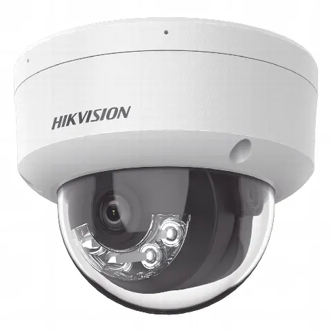 Domo IP 2 Megapixel / Lente 2.8 mm / Dual Light (30 mts IR + 20 mts Luz Blanca) / Micrófono Integrado / Antivandálico IK08 / ACUSENSE Lite / Exterior IP67 / H.265 / PoE / ONVIF / Micro SD