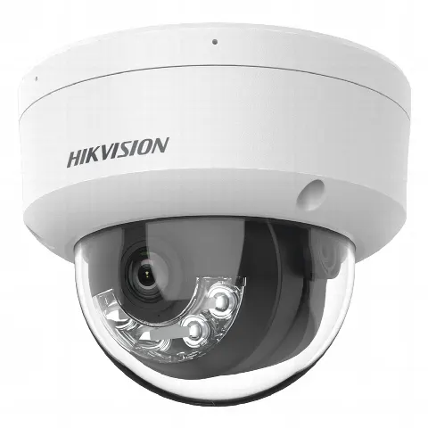 Domo IP 4 Megapixel / Lente 2.8 mm / Dual Light (30 mts IR + 30 mts Luz Blanca) / Micrófono Integrado / Antivandálico IK08 / ACUSENSE Lite / Exterior IP67 / H.265 / PoE / ONVIF / Micro SD