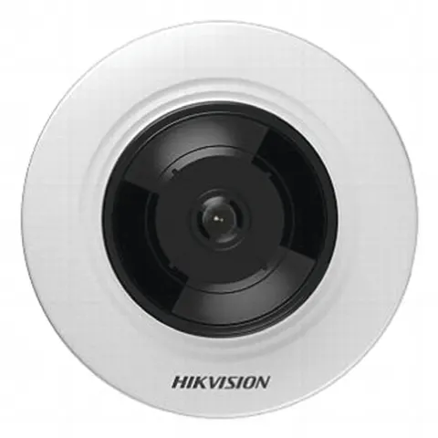 Mini Fisheye IP 5 Megapixel / Panorámica 180° - 360° / Microfono Integrado / 8 mts IR / Uso en Interior / PoE / Múltiples Vistas por iVMS-4200 / Alarmas I/O / Micro SD