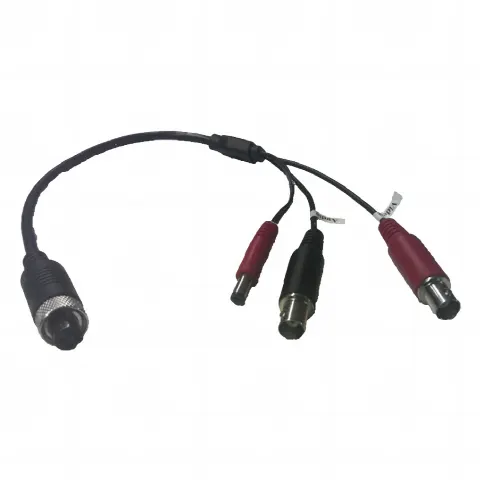 Cable Adaptador Tipo Aviación a BNC para Cámaras en DVR Móvil HIKVISION / 30 cm de Largo