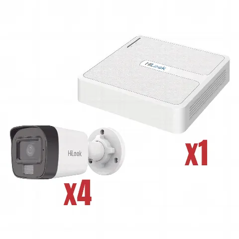 Kit IP 1080p (2 Megapixel) / NVR de 4 Canales con 4 Puertos PoE / 4 Cámaras IP Bala para Exteior