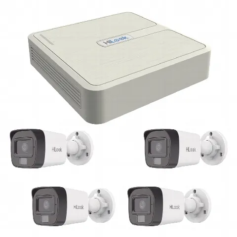 Kit IP 4 Megapixel / NVR de 4 Canales con 4 Puertos PoE / 4 Cámaras IP Bala para Exterior