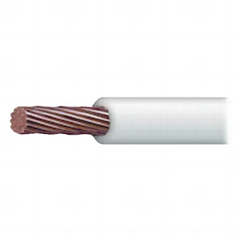 ( SSLU13 ) Cable Eléctrico 10 awg  color blanco,Conductor de cobre suave cableado. Aislamiento de PVC, autoextinguible. BOBINA 100 MTS  
