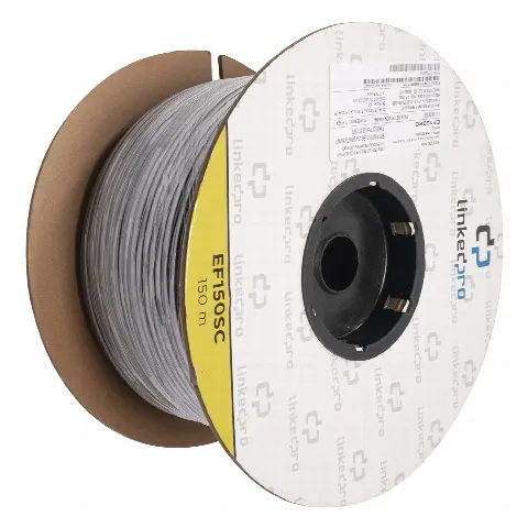 Carrete de Fibra Óptica Monomodo con conectores SC-SC Duplex, Reforzada con Kevlar, de 150 metros (492.13 ft)