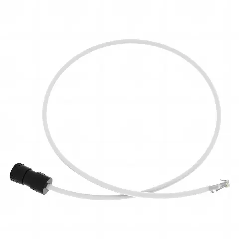 Cable de Conexión en Campo Jack a Plug RJ45, Categoría 6A, CMP (Plenum), 1 Metro, Color Blanco