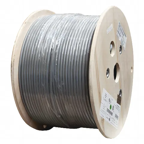 Bobina de Cable Blindado F/UTP de 4 Pares, Z-MAX, Cat6A, Soporte de Aplicaciones 10GBase-T, CM, Color Gris, 305m (1000 ft)